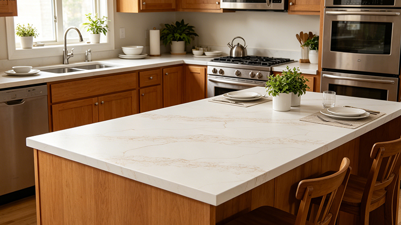 SD6069 GOLD Regular Calacatta Quartz Color