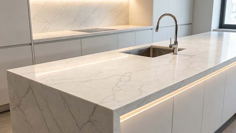 SD6859 Regular Calacatta Quartz Color